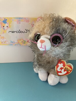 TY Beanie Boos SCRAPPY Curly Haired Kitten Cat 6