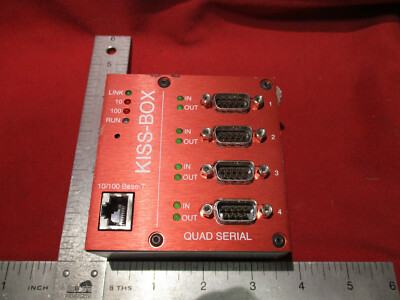 Kiss Box Quad Serial Converter Interface 10/100 ethernet w/ software disk and ma