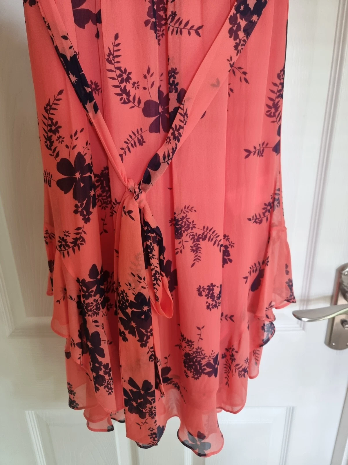 Abito Michael Kors pesca corallo taglia L nuovo con etichette costo circa £200