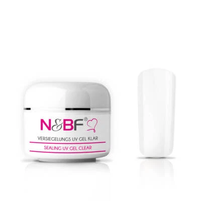 NAILS & BEAUTY FACTORY Versiegelungs UV Gel 5-100ml transparent mittelviskos Finisher Nagelgel glänzend