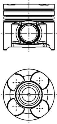 Piston for ALFA ROMEO CADILLAC FIAT HOLDEN LANCIA OPEL SAAB VAUXHALL:GT,147