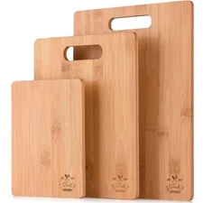 Zulay Bamboo Cutting Board Set - 3 Piece