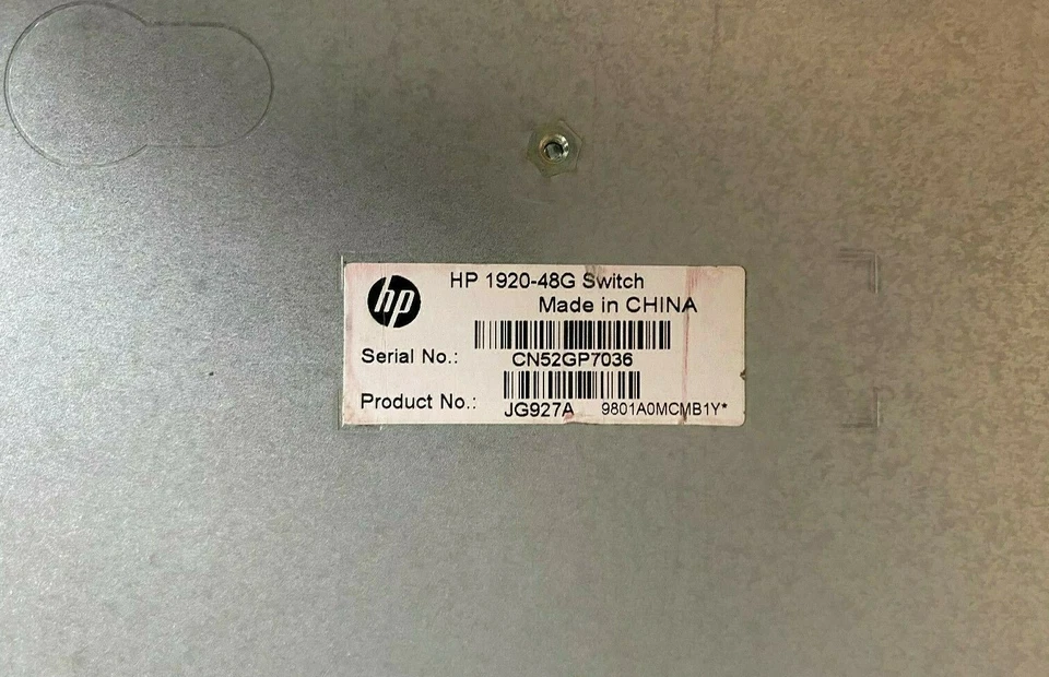 HP 1920-48G with Brackets HP JG927A 48-Port Gigabit Switch (Inc VAT) - Image 4 of 4