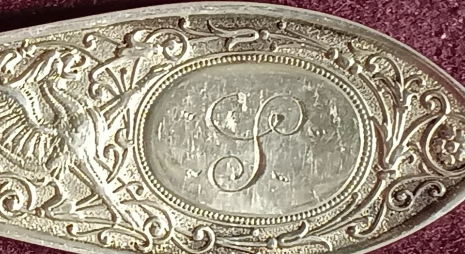 Sterling Whiting ARABESQUE TEASPOON 5 7/8" 24 grams monogram ? - Image 3 of 4