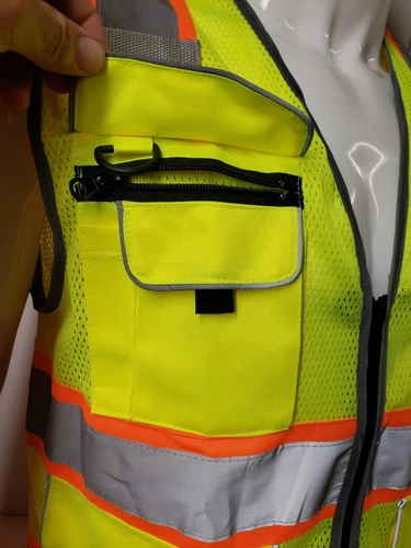 FX SAFETY VEST -Class 2 High Visibility Reflective Yellow Safety Vest FXSV8 image 4