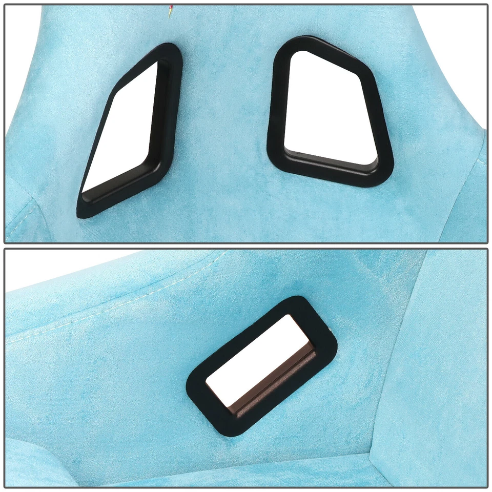 NRG innovations Alcantara Teal Prisma Fixed Back Bucket Seat FRP-302TEAL-ULTRA - Image 4 of 4