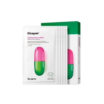 DR.JART+ Cicapair Calming Serum Mask 25g (Pack of 5) K-Beauty, Skincare