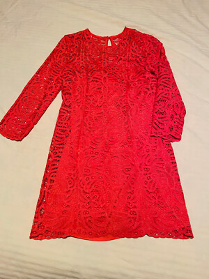 Cynthia Rowley orange laced long sleeve dress size 6 | eBay Cynthia Rowley orange laced long sleeve dress size 6 | eBay
