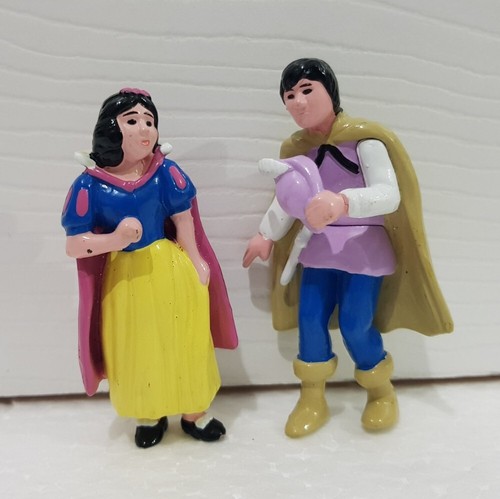 SNOW WHITE & PRINCE CHARMING small figures AND THE SEVEN DWARFS cake toppers set - Picture 6 of 6