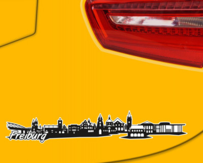 Samunshi Freiburg Skyline Aufkleber Sticker Autoaufkleber City Gedruckt