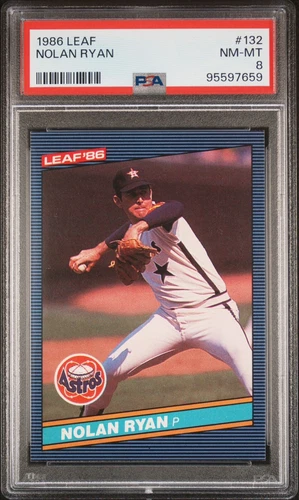 1986 Leaf Canadian - #132 Nolan Ryan PSA 8