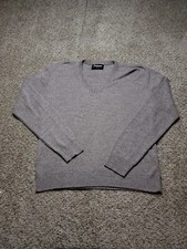 Vintage Jantzen Knit Sweater Size XL Mens Brown Long Sleeve V-Neck USA Made