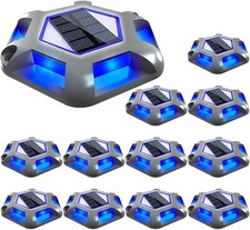 12 Pack Solar Deck Lights Outdoor Solar Driveway Dock Lights Step Lights