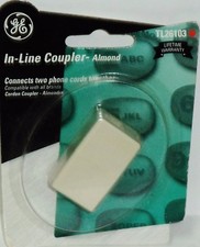GE In Line Coupler Connects Two Phone Cords Together Almond TL26103 NIP