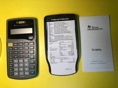 Texas Instruments TI-30XA Scientific Calculator,Case and Manual Used ...