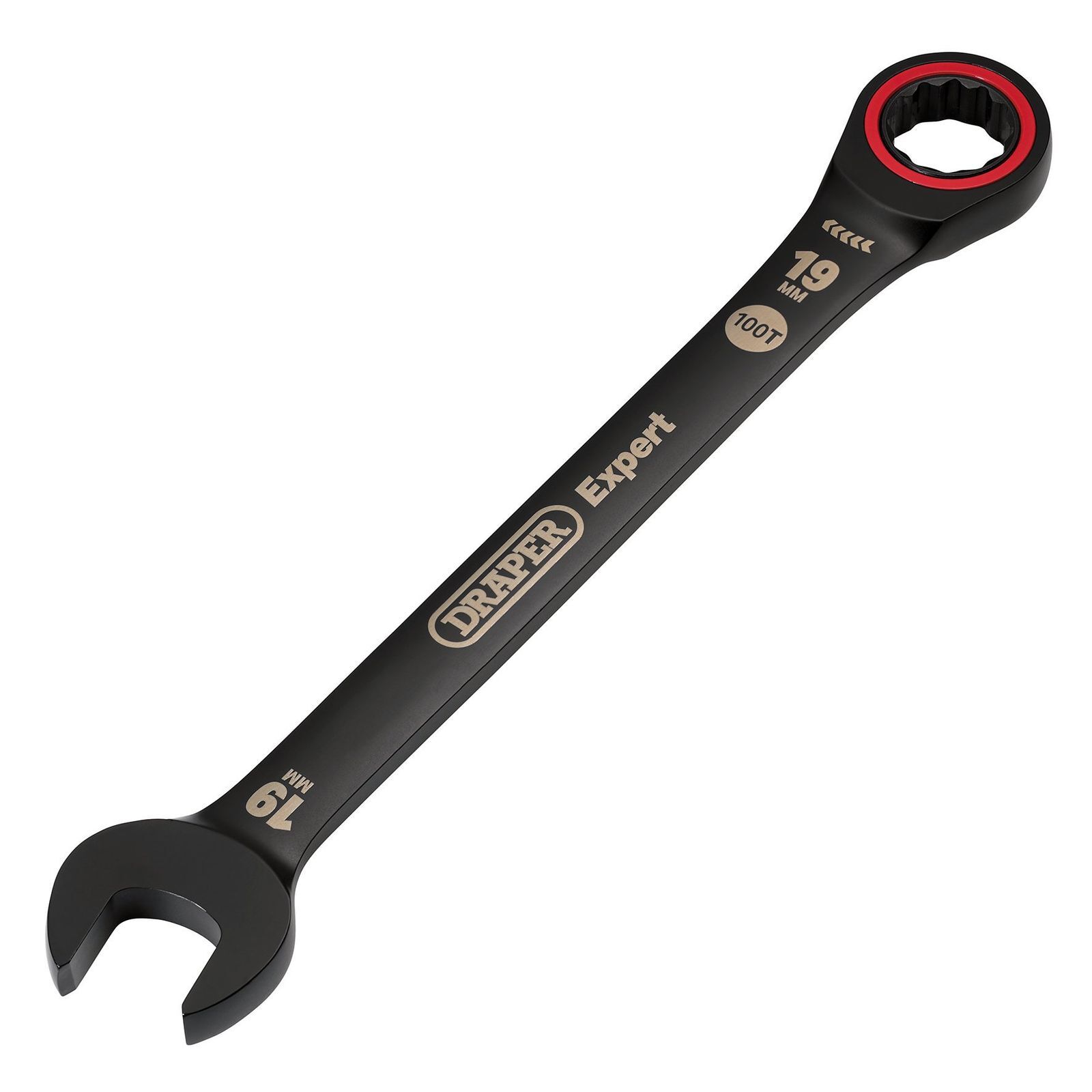Draper 03892 Expert Expert HI-TORQ Metric Ratchet Combination Spanner, 19mm, Bla - Image 7
