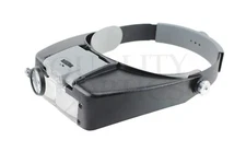 Quality Optics® USA Illuminated Adjustable Magnifier (1.5x to 8.5x) Visor