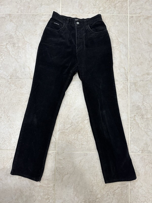 NY Jeans NY & Company Black Suede Velvet Pants Size 6