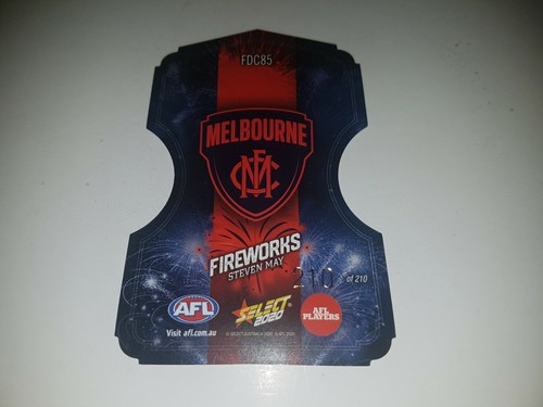 2020 AFL Select MELBOURNE DEMONS FDC83 STEVEN MAY Fireworks Card #210 - Picture 2 of 2