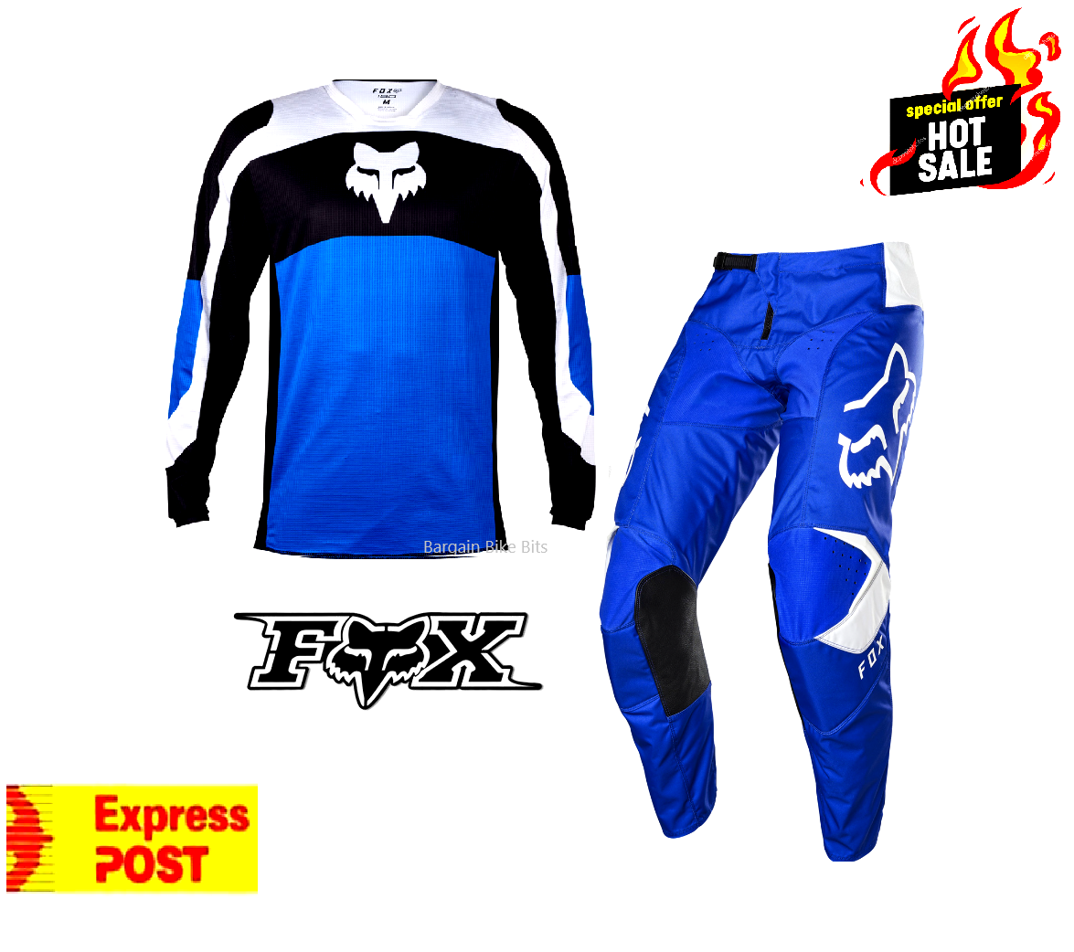 Fox 180 Motocross Pants & Jersey Set NEW Yamaha blue Dirt Bike MX