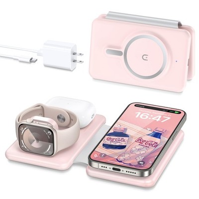 3 in 1 Wireless Charging Station for iPhone 17 16 15 14 13 12 Pro Max Plus   ...