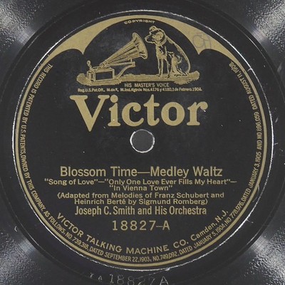 JOSEPH C. SMITH Blossom Time / It'S You VICTOR 18827 VG 78 1921 Vocal 10'' Jazz