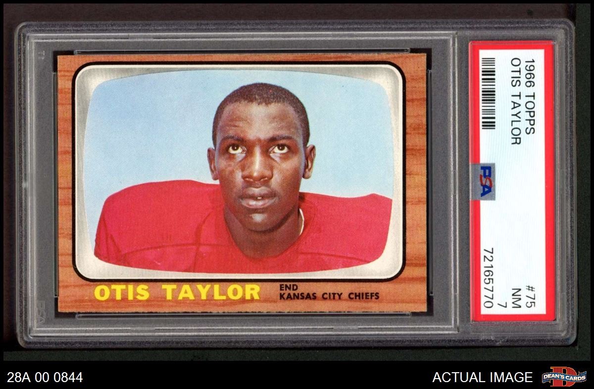 1966 Topps #75 Otis Taylor Chiefs RC Prairie View PSA 7 - NM
