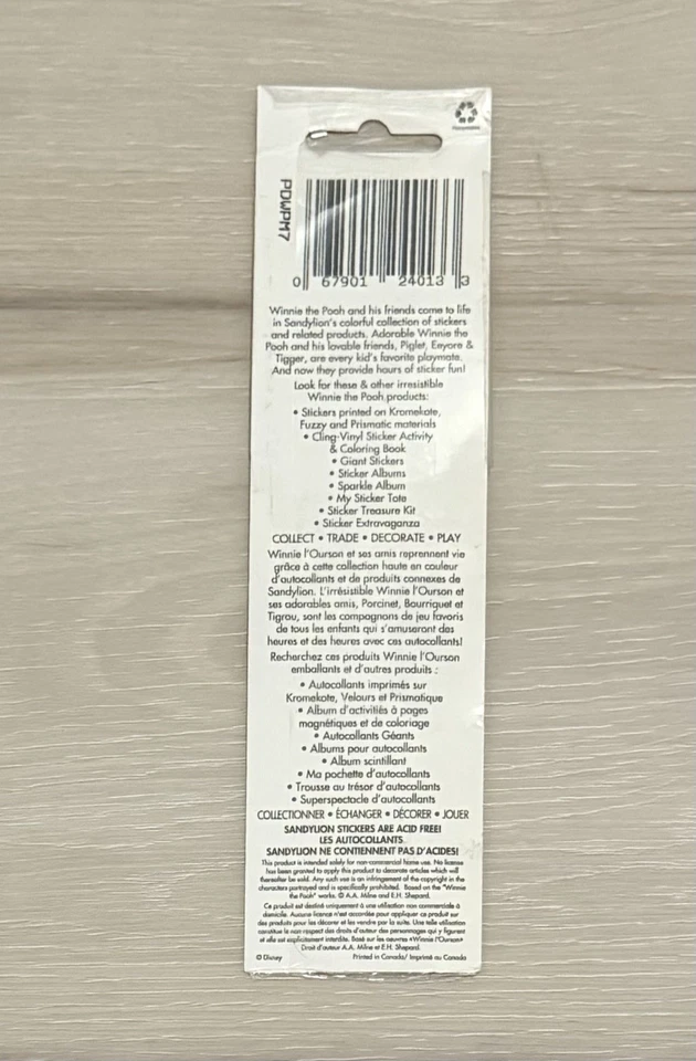 Micro Pegatinas Sandylion de Colección Disney Winnie The Pooh Pegatinas Holográficas Nuevas en Paquete Foto 2 de 2