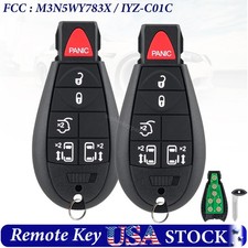 2 For 2008-2019 Dodge Grand Caravan Van Remot...