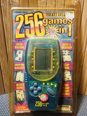 Pocket Arcade 256 Games In 1 Auto Racing/Leap Frog/Seek & Destroy/Block Game NEW