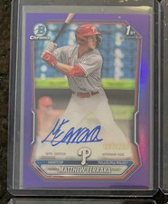 2026 Bowman Baseball Matthew Ferrara 1st Bowman Purple Refractor Auto #'d 67/250