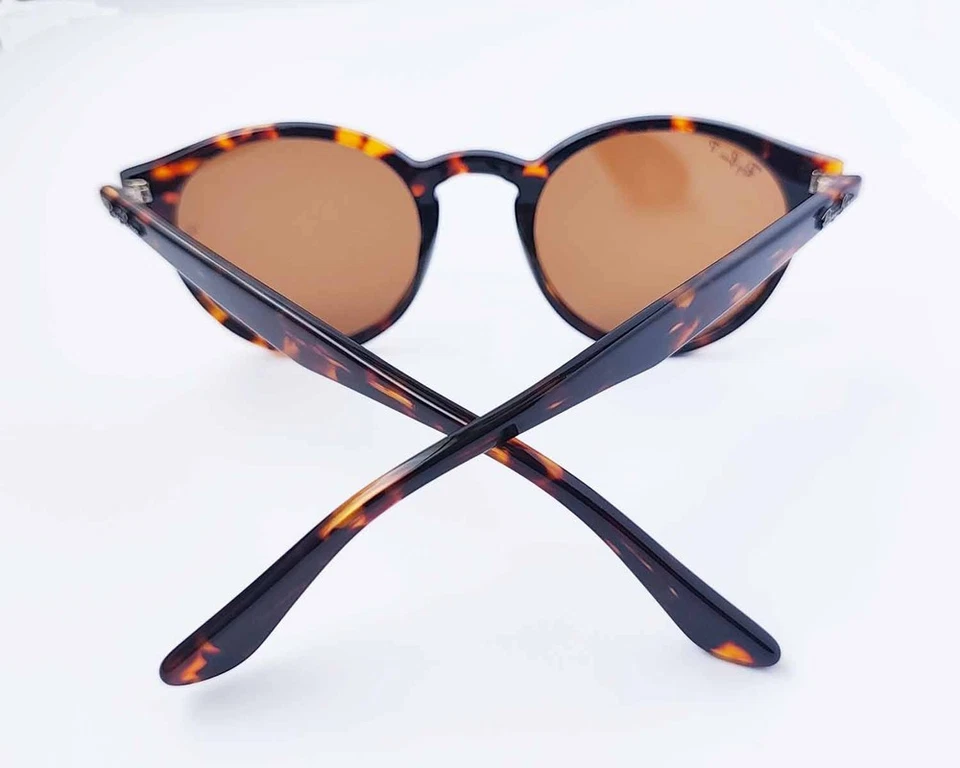 Gafas de sol Ray-Ban RB2180 pulidas marco habanero claro lentes marrones 49 mm unisex Foto 3 de 4