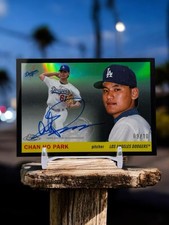 2025 Topps Chrome Platinum Anniversary Chan Ho Park Black Refractor Auto /10