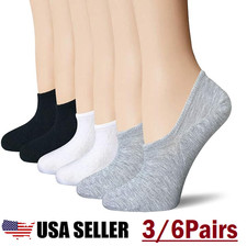 6Pairs Non Slip No Show Socks Womens and Mens Low Cut Invisible Liner Ankle USA