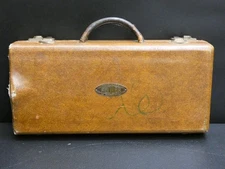 Vintage Hard Shell Clarinet Case ONLY Wood Winds Pedler 14.5" x 6.5" x 3.75"