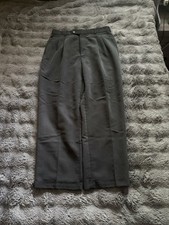 Vtg CHAPS Ralph Lauren Men's Charcoal Pleated Trousers Dress Pants 34