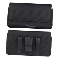 Nylon Cell Phone Pouch Belt Holster Case Compatible for Samsung Galaxy XL Black