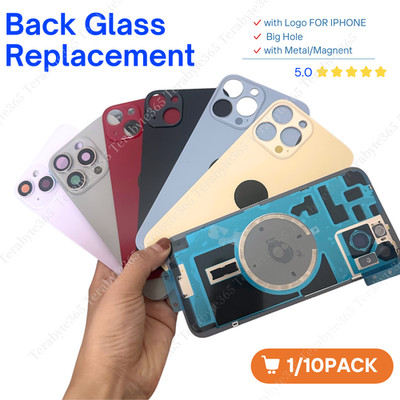 Back Glass replacement Rear Cover For iPhone8 11 12 13 14 15 16 XR Big hole Lot