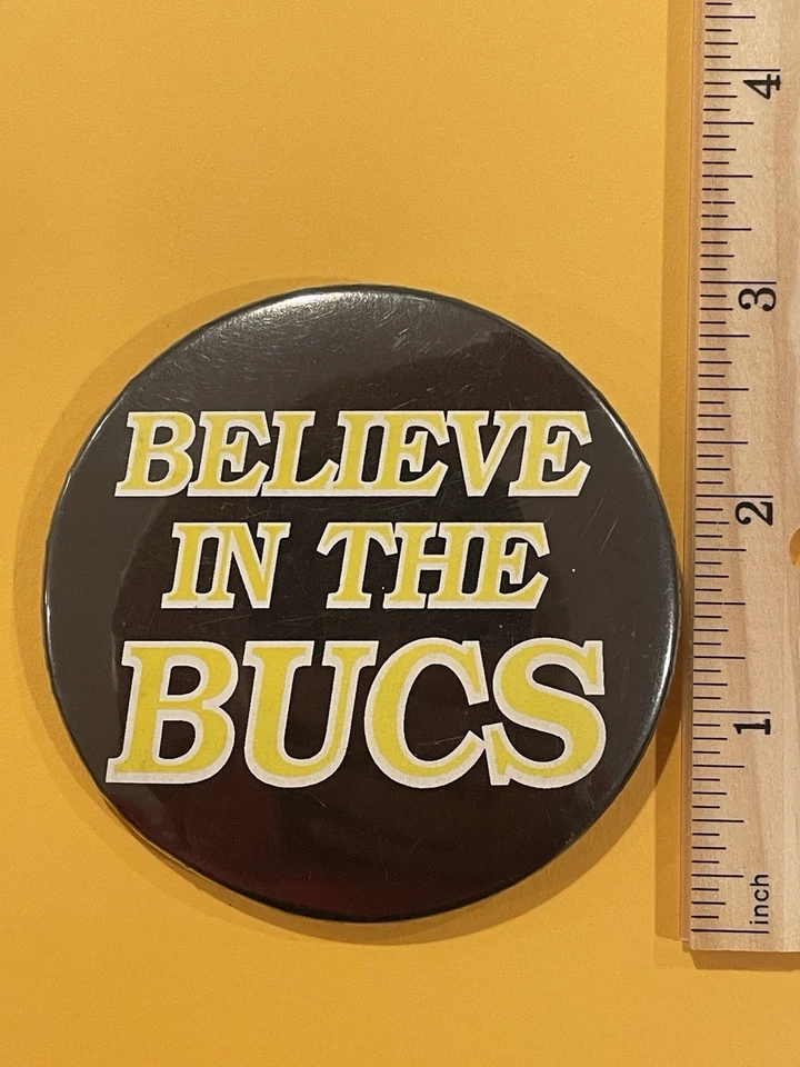 Vintage Pittsburgh Pirates Button Pin Believe In The Bucs 1980’s MLB Baseball - Image 2 of 3