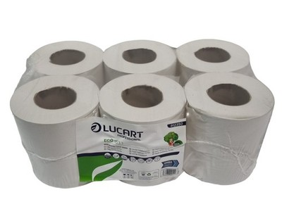Mini Jumbo Toilettenpapier Rollen 150m 86mm 2-lagig Kern 76mm 3'' Lucart 12 Stück