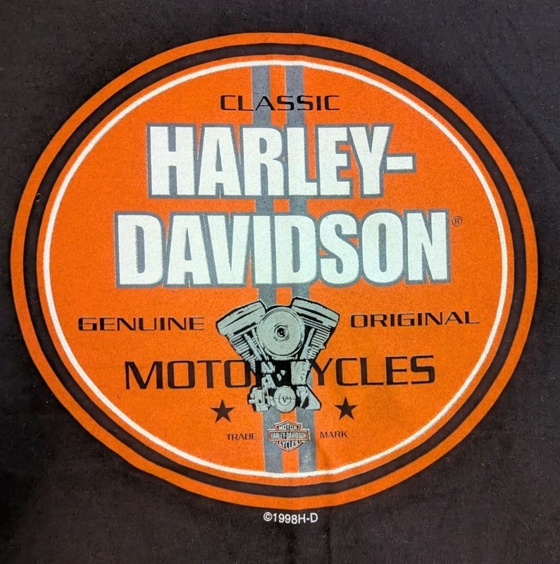 Vintage 90s Harley Davidson T Shirt 1998 Mens Size L  USA Made Biker Motorcycle