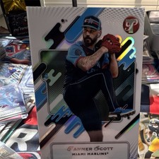 2025 Topps Refractor Tanner Scott #277 Miami Marlins Baseball Card