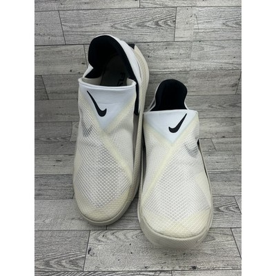 Nike Go FlyEase Men 10 White Sail Black Hands Free Slip On Sneakers CW5883-101