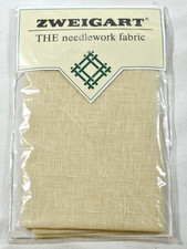 Zweigart Dublin Linen 25 Count 18"x27" Cream Color 100 Linen Fabric