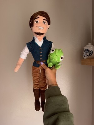 Disney Tangled Flynn Rider & Pascal Plush Lot Disney Store Eugene Fitzherbert