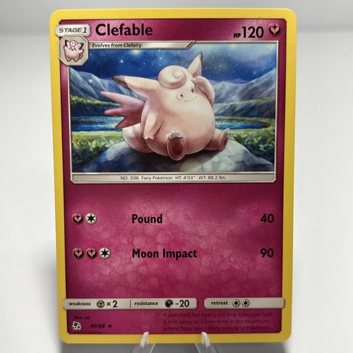 Clefable SM Hidden Fates Pokemon NM 40/68 Sun & Moon