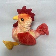 Ty Beanie Babies Strut the Rooster Beanbag Plush Farm Animal No Tag 1996