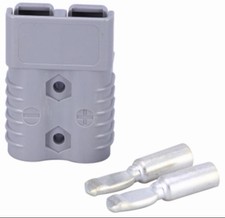 2X FORKLIFT BATTERY CABLE CONNECTOR SB175A GRAY 2 TIPS 1/0  REPLACES 6325G1