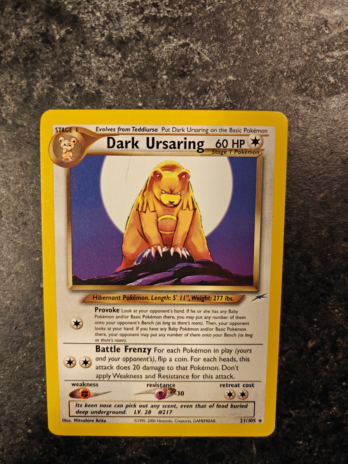 Dark Ursaring 21/105 Neo Destiny Non Holo Rare Pokemon Card NM