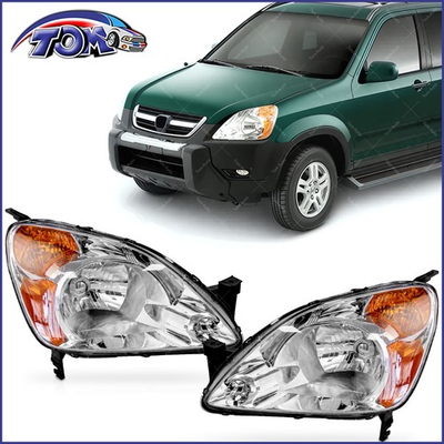 #ad #ad Pair Headlight Halogen Left amp; Right Without Bulbs For 2002 2004 Honda CRV $110.00